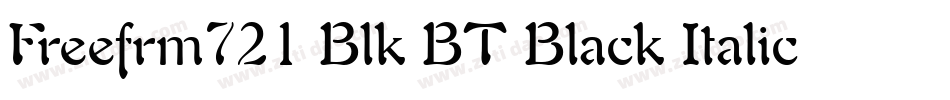 Freefrm721 Blk BT Black Italic字体转换